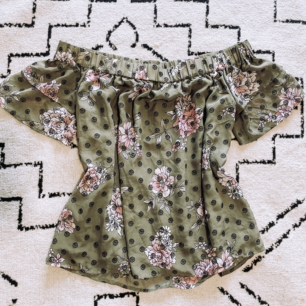 Off the shoulder floral top